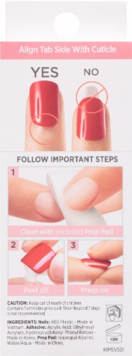 Kiss imPress Evanesce Short Press-On Manicure Nails Perspective: back