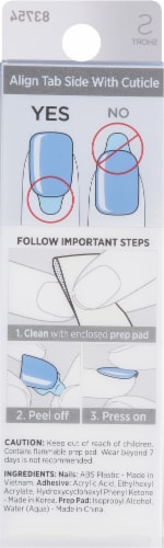 Kiss imPRESS® Press-on Manicure® - Baby Why So Blue Perspective: back