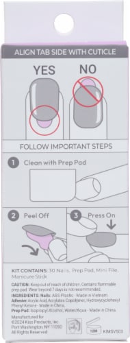 Kiss imPRESS® Short Flawless Press-On Manicure® Nails Perspective: back