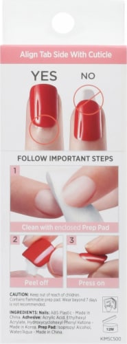 Kiss imPRESS® Short Press-On Manicure Nails Perspective: back