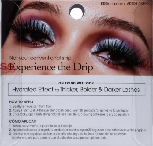 Kiss® Lash Drip 02 Strip Lash 3D Drama with A Wet Effect Perspective: back