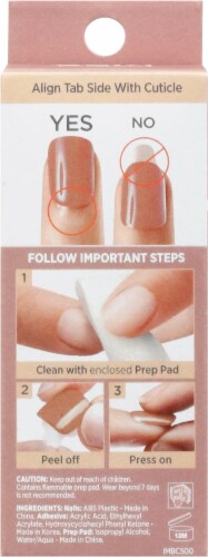 Kiss imPRESS® Short Effortless Finish Manicure Nails Perspective: back