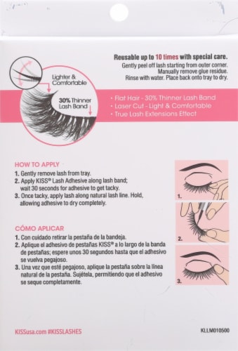 Kiss Lash Couture Ruffle LuXtension Lashes Perspective: back