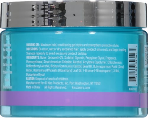 Kiss Colors & Care® Maximum Hold Braiding Gel Perspective: back