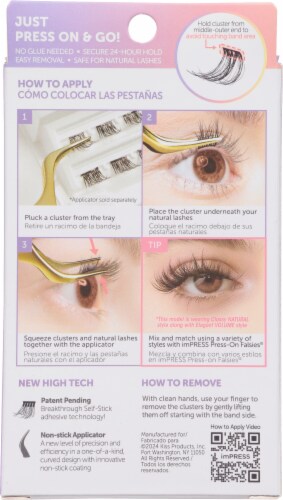 KISS® imPRESS® Press-On Falsies False Eyelash Clusters - Airy Wispy Perspective: back