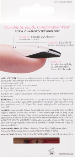 Kiss® Salon Acrylic™ French Color Nails Perspective: back