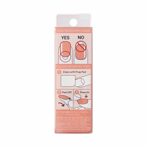 KISS® imPress® Bare But Better No-Glue Press On Nails - Flare Perspective: back