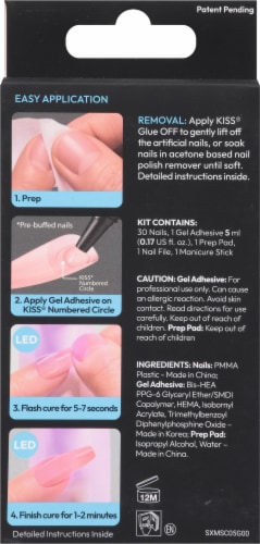 Kiss® Salon X-tend Flawless Salon Gel Sculpted Nail Extension Perspective: back