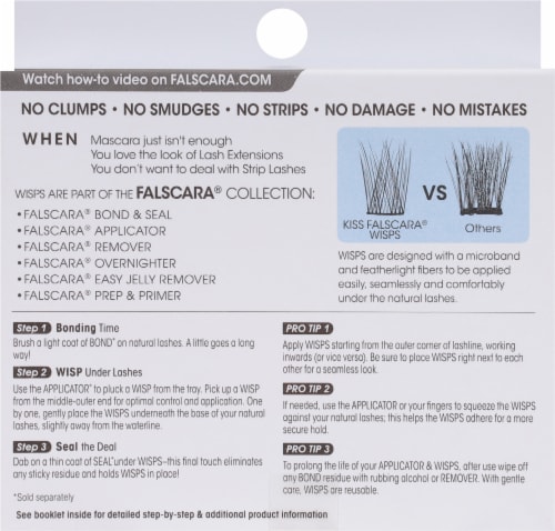 Kiss® Falscara® False Eyelash Lengthening Wisps 01 Multi Pack Perspective: back