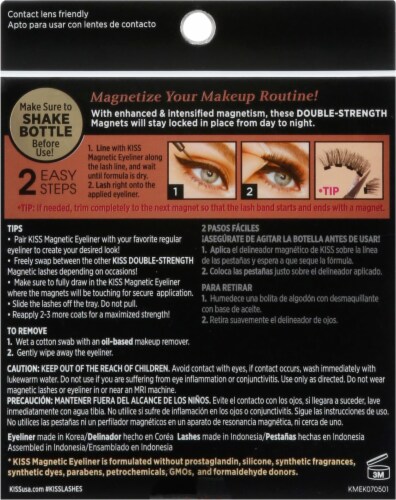 Kiss 07 Charm Magnetic Eyeliner & Eyelash Kit Perspective: back