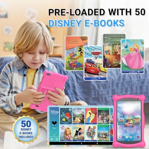 Contixo V10 7 Android Kids 32GB Tablet with 80 Disney Storybooks, Kid