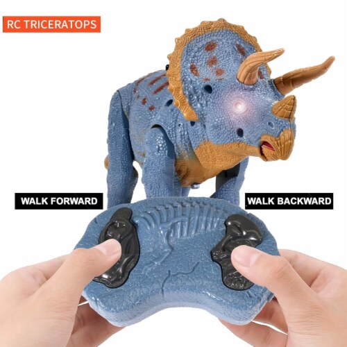 Contixo DR2 RC Dinosaur Toy Walking Triceratops Dinosaur with Light Up Eyes Roaring Effect 1 ea Metro Market
