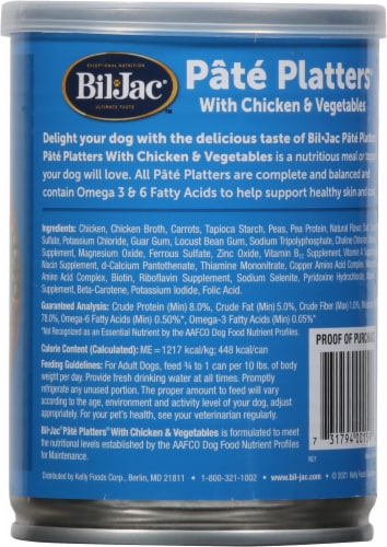 Bil-Jac® Pate Platters® with Chicken & Vegetables Perspective: back