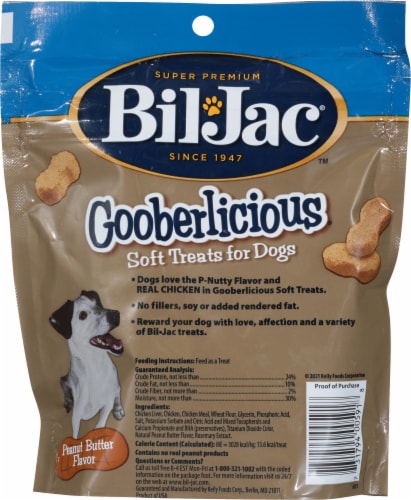 Bil-Jac® Gooberlicious Peanut Butter Flavor Soft Treats for Dogs Perspective: back