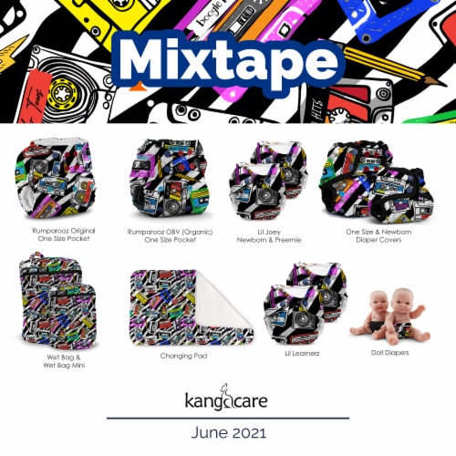 Kanga Care Rumparooz Doll Diaper Set - Mixtape & Phantom Perspective: back