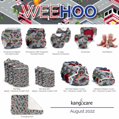 Kanga Care Rumparooz Doll Diaper Set - WeeHoo & Scarlet Perspective: back