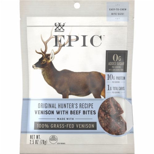 EPIC Venison & Beef Protein Bites, Grass-Fed, Keto Friendly, 2.5oz Perspective: back