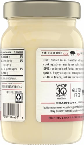 EPIC™ Organic Rendered Pork Fat Perspective: back