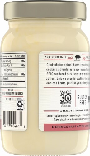 EPIC™ Organic Rendered Pork Fat Perspective: back