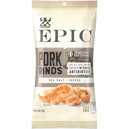 EPIC™ Artisanal Sea Salt and Pepper Pork Rinds Perspective: back