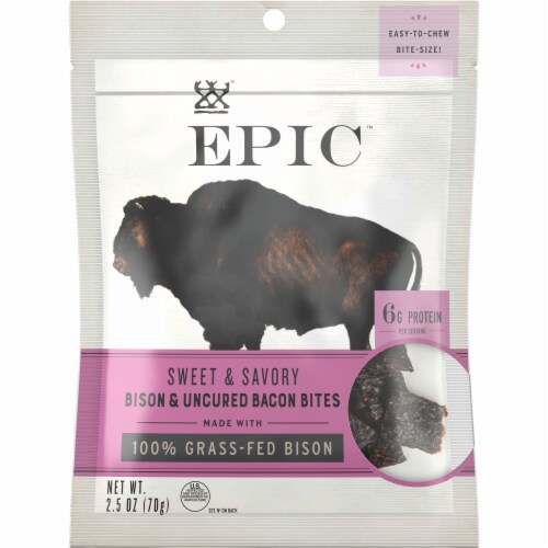 EPIC Bison Bacon Protein Bites Perspective: back