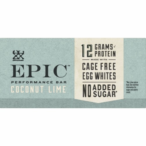 EPIC Coconut Lime Performance Bar 9 Count Perspective: back