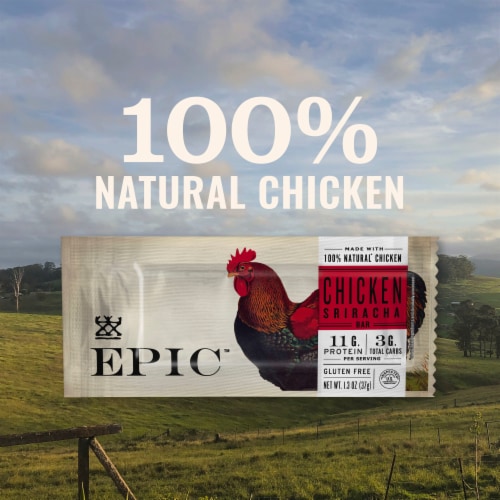 EPIC Keto and Paleo Friendly Chicken Sriracha Protein Bars Perspective: back