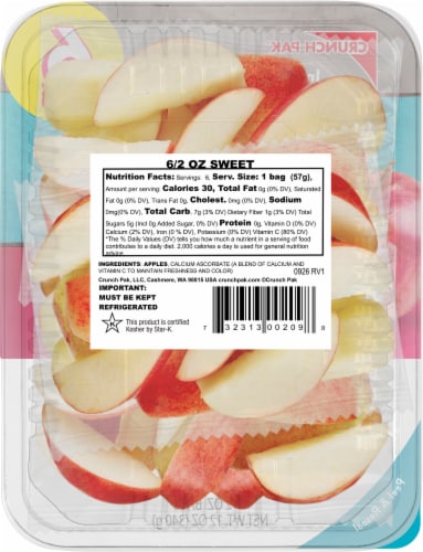 Crunch Pak® Grab'N Go Sweet Apple Slice Snack Pack Perspective: back
