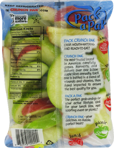 Crunch Pak Sliced Apples Bag Perspective: back