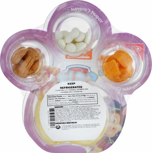 Paw Patrol™ Apples Yogurt Raisin Cookie Cheese Snack Tray Perspective: back