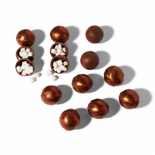 Bombombs Hot Chocolate Bombs with 12 Milk Chocolate Cocoa Bombs Filled with Mini Marshmallows Perspective: back