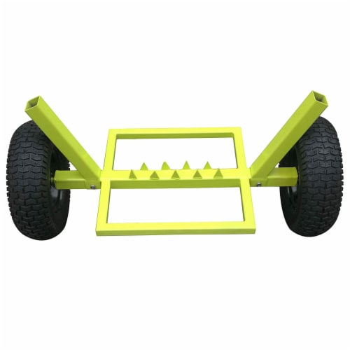 Timber Tuff TMW-83 Heavy Duty Log Dolly with Chain, 1,100 Pound Capacity, Green Perspective: back