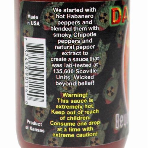 Da'Bomb Beyond Insanity Hot Sauce 4 oz. Extremely Hot 135,000 Scoville