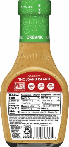 Annie's Homegrown Thousand Island Dressing 8 oz Perspective: back