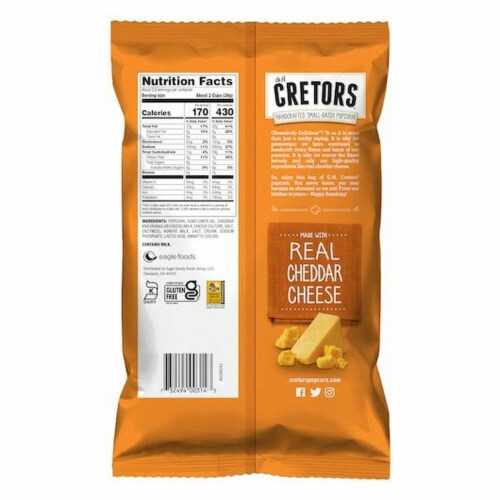 G.H. Cretors Cheddar Cheese Popcorn Perspective: back