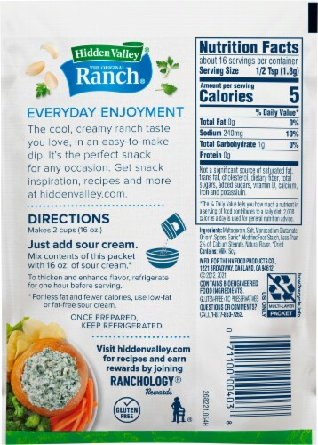 Hidden Valley Ranch Dip Mix Ranch Original 24 pk / 1 oz Kroger