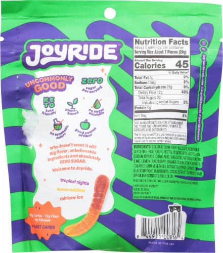 Joyride Gummy Sour Worms Zero Sugar, 6 pk / 5.4 oz - Kroger