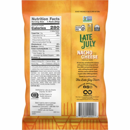 Late July Chip Tortilla Nacho Cheese Perspective: back
