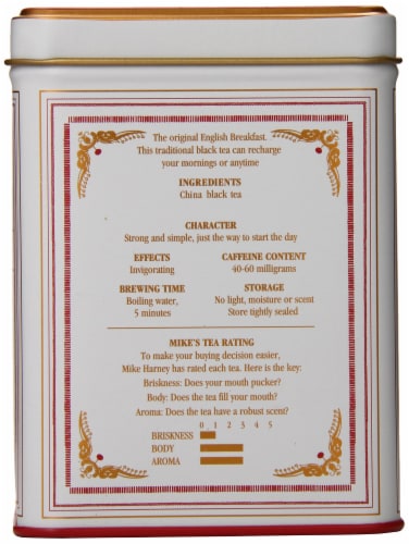 Harney & Sons English Breakfast Tea Perspective: back