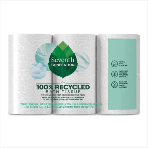 Seventh Generation Recycled Bath Tissue Toilet Paper Perspective: back