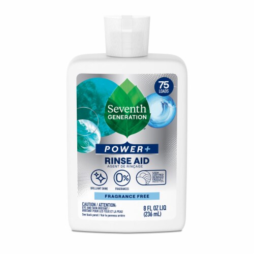 Seventh Generation Power+ Free & Clear Dishwasher Liquid Rinse Aid Perspective: back