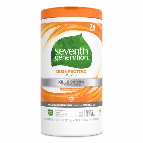 Seventh Generation Disinfecting Wipes Lemongrass Citrus Perspective: back
