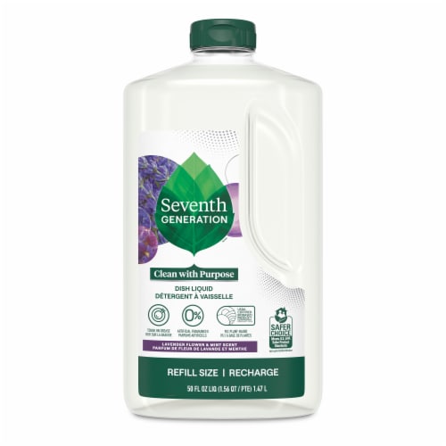Seventh Generation Lavender Floral & Mint Dish Liquid Soap Perspective: back