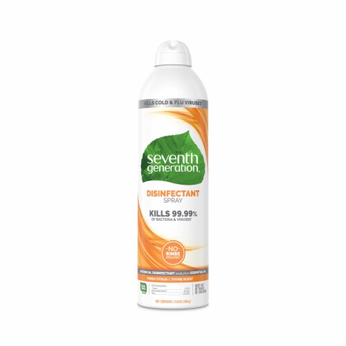 Seventh Generation Fresh Citrus and Thyme Disinfecting Spray Perspective: back