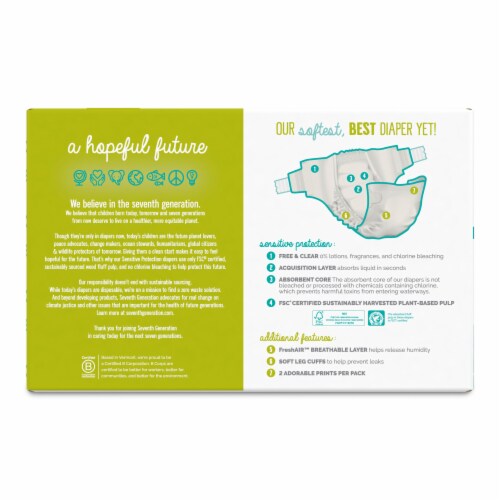 Seventh Generation® Newborn Diapers Perspective: back