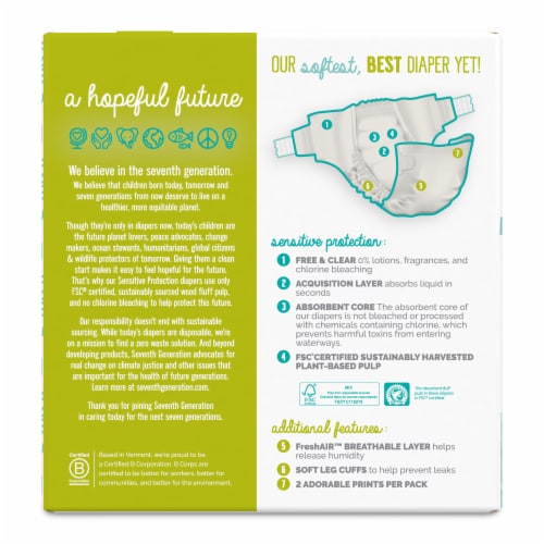 Seventh Generation Protection Baby Diapers Perspective: back