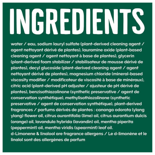 Seventh Generation Lavender Flower & Mint Scent Dish Soap Liquid Perspective: back