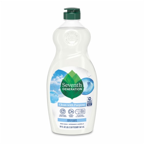 Seventh Generation Free & Clear Dish Liquid Soap Perspective: back