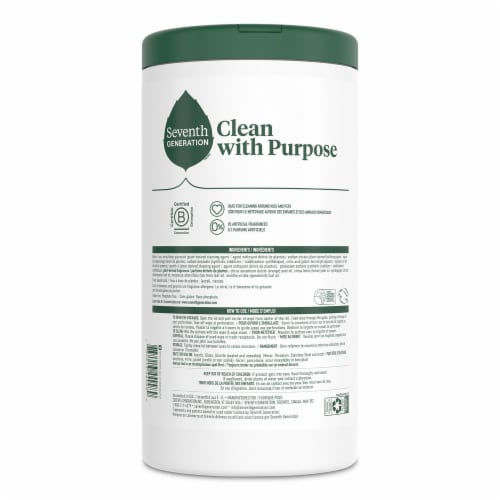 Seventh Generation Lemon Zest Multi-Surface Wipes Perspective: back