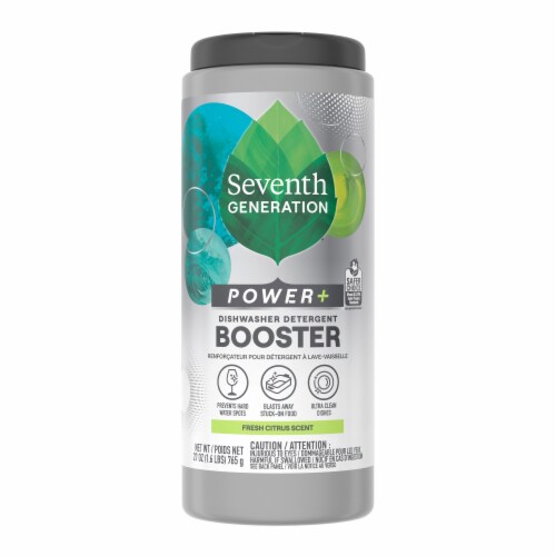 Seventh Generation Power+ Fresh Citrus Scent Dishwasher Detergent Booster Perspective: back